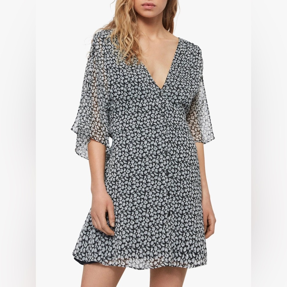 AllSaints Ivey Scatter Mini Dress 0